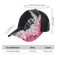 thumbnail image 2 of Balery Pink White Ocean Waves Gorra de béisbol de tamaño ajustable para correr, entrenar y actividades al aire libre. Gorra de papá para todas las estaciones., 2 of 6