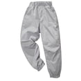 thumbnail image 3 of inhzoy Kids Girls Windproof Water Resistant Jogger Pants Elastic Waist Casual Long Trousers Sweatpants Grey 110, 3 of 7