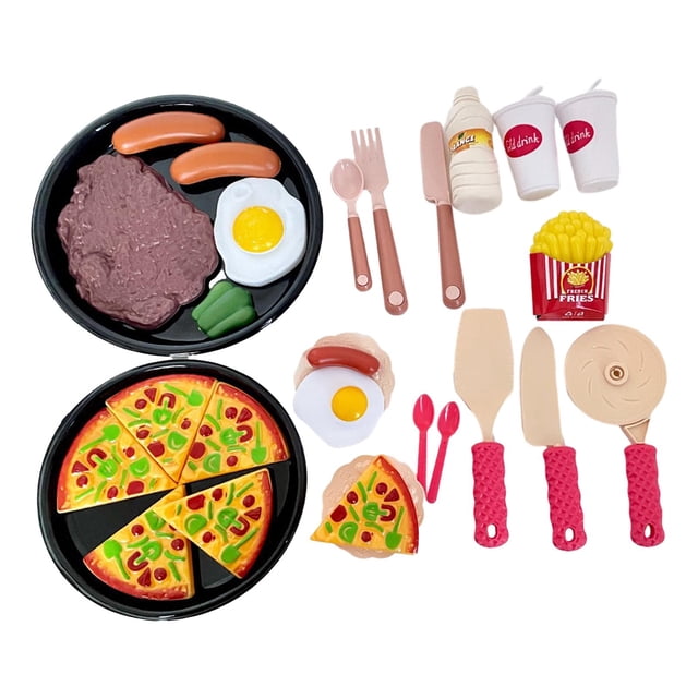 HILABEE Kitchen Toys Cooking Playset Food Set Role Play Pretend Play Kitchen Set Kitchen 29pcs