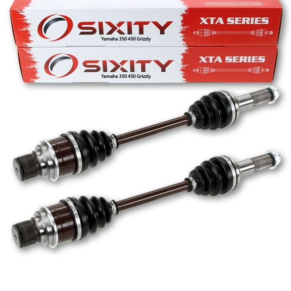 Sixity XTA Rear Left & Right CV Axles compatible with Yamaha 350 450 Grizzly Pair 2011 2010 2009 2008 2007