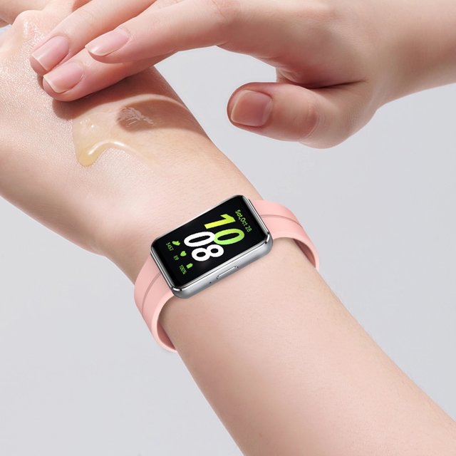 Silicone Strap Soft Watch Band Sweatproof Magnetic Folding Clasp Replacement Watchband Breathable for Samsung Galaxy Fit 3 Strap
