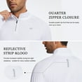 thumbnail image 5 of Taigaofy Men's Running Shirt Long Sleeve Quarter Zip Pullover Moisture Wicking UPF 50+ UV Protection Quick Dry Athletic Workout Shirts White XL, 5 of 10
