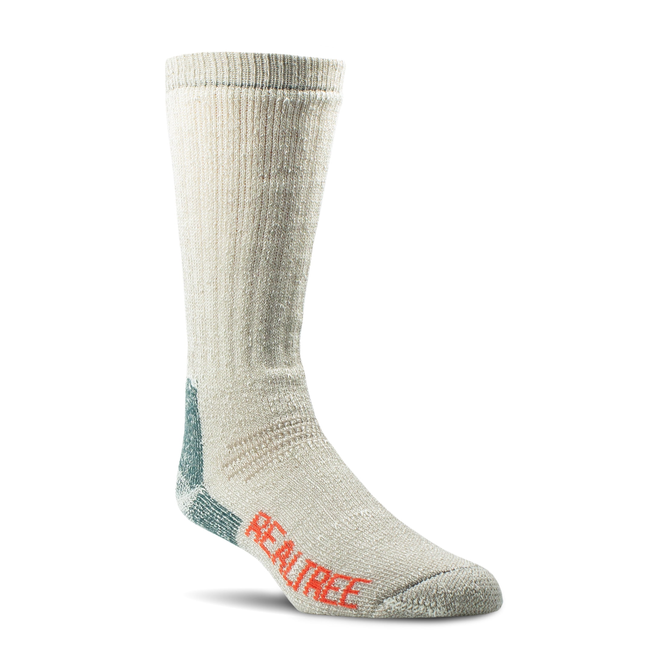 (1 pack) Realtree® Men's Merino Wool Heavy Weight Crew Sock (Taupe, Size XL)