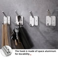 thumbnail image 3 of Hook - Waterproof wall hanging pendant Heavy duty hook for hanging coats/hats/towels/gowns/bathroom hooks/4 packstype:set 1;, 3 of 4