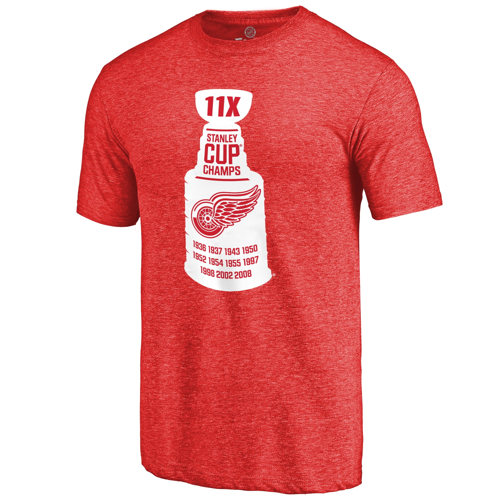 Men's Red Detroit Red Wings The Cup Tri-Blend T-Shirt