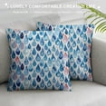 thumbnail image 3 of Leisuo Blue and White Throw Pillow Cushion Cover, Minimalist Motive in Tones of Earth Air Image Art, Decorative Square Accent Pillow Case, Light Blue, 3 of 5