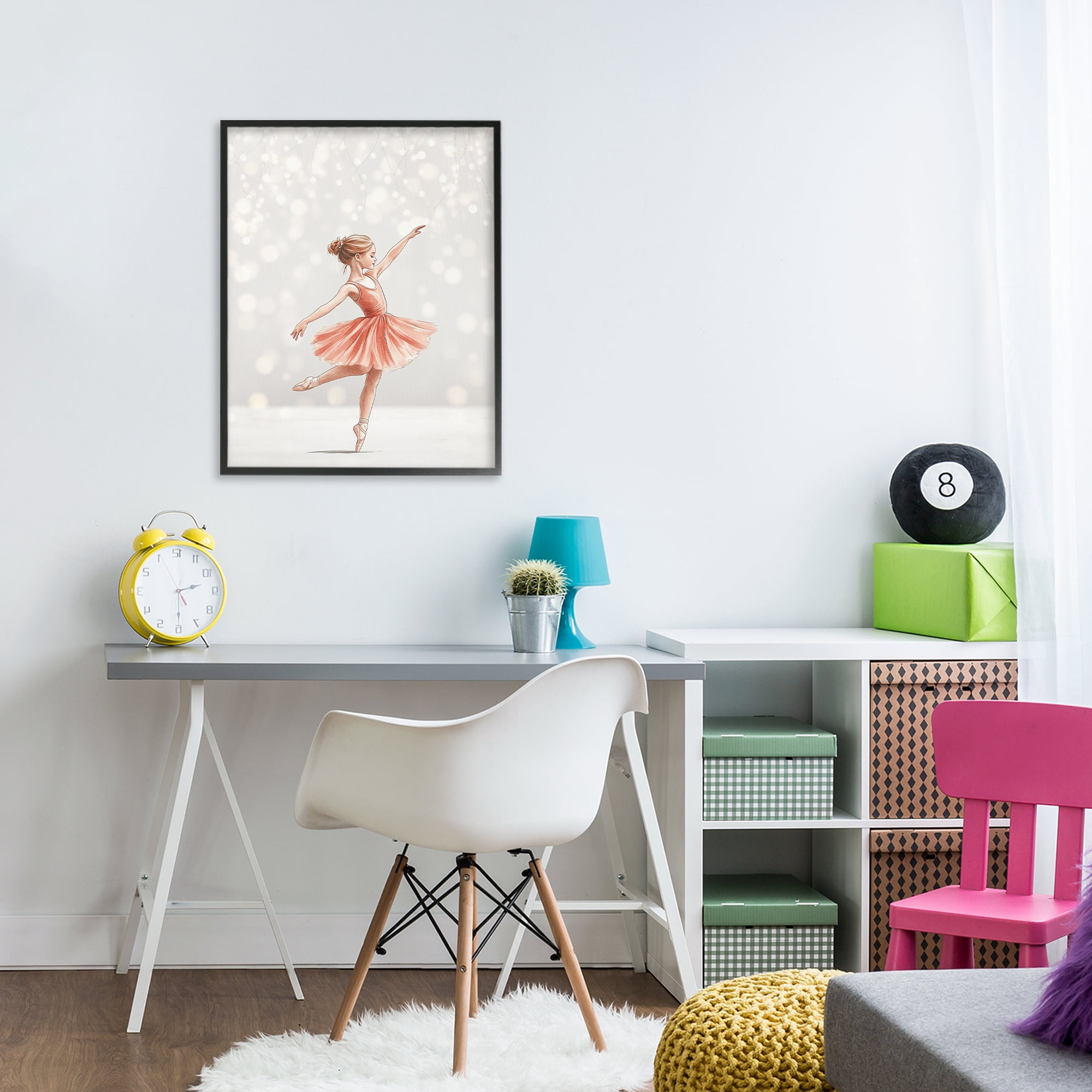 Stupell Industries Dancing In The Light Black Framed Giclee Art, design by Christine Simpson Art