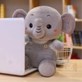 thumbnail image 2 of Elefante gris de peluche con mono acolchado, 23 cm, suave y tierno, ideal para niños y coleccionistas., 2 of 7