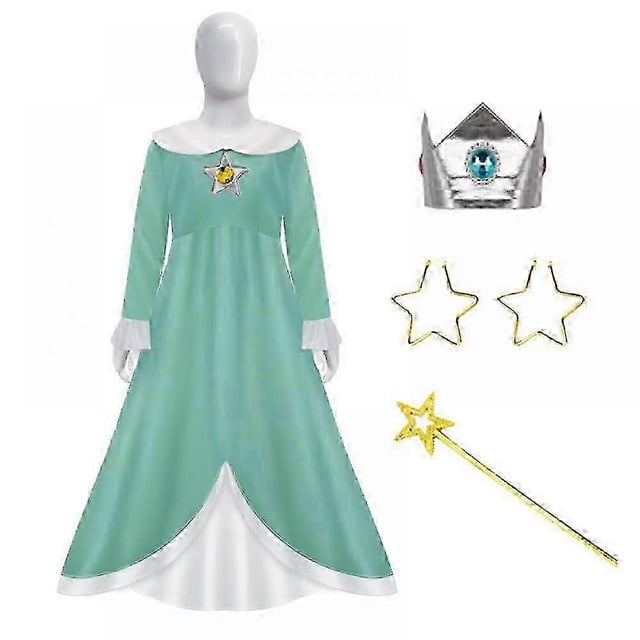 Princess Peach Costume,Peach Daisy Rosalina Dress Up for Girls Cosplay ...