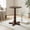 Walnut Brown, variant on Round Wood Pedestal Side Table - Vintage Accent Nightstand for Living Room, Bedroom (Black)