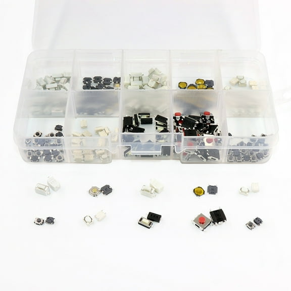 250Pcs Touch Push Button Replacement 10 Types Car Keys Remote Control Keys Button Touch Microswitch Easy to Use
