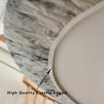 thumbnail image 5 of Round Vinyl Fitted Tablecloth with Flannel Backing Elastic Edge Plastic Table Cover Waterproof Table Cloth Stain-Resistant Wipeable for 45"-52" Round Table, 5 of 6