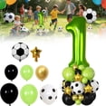 thumbnail image 2 of Meiiso Foil Balloon Number 1 Birthday Party, 40 Inch Green Football Number Balloon Set for Kids Boys 1st Birthday Decorations, 2 of 6