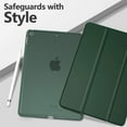 thumbnail image 3 of MoKo Case for iPad 10.2 iPad 9th Generation 2021/ iPad 8th Generation 2020/ iPad 7th Generation 2019, Auto Wake/Sleep Slim Stand Hard Back Smart Cover for iPad 10.2 inch, Midnight Green, 3 of 9