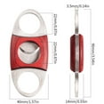 thumbnail image 6 of Redwood & Stainless Steel Double-Edged Blade Cigar Cutter Scissors Cigar Clipper Smoking Accessories Christmas Dad's Gift (B), 6 of 7