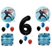 C & S PARTY SUPPLY Black Panther Movie 6th Birthday Party Balloons Decorations Supplies...