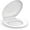 White, variant on M optimized Toilet Seat, Plastic Toilet Seat With Soft Close, Never Loosen, Easy Clean, 17inch / 19inch Round Toilet Seat, Elongated Toilet Seat