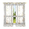thumbnail image 6 of Yayeee Window Curtains Light Filtering 63"x52" Grommet Panel Pair Home Living Room Decor, Rabbit Pattern, 6 of 7