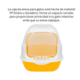 thumbnail image 2 of Arenero Cerrado Para Gato Con Pala Puerta Malubero, Amarillo Blanco, 2 of 5