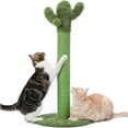 thumbnail image 1 of Cat Scratching Post Cute Cactus Cat Scratcher Post Tall 鈥?for Large Medium Small Cat/Kitten Cat Scratching Post Tree with Natural Sisal Rope for Indoor Cats with Dangling Ball Toy, 1 of 8