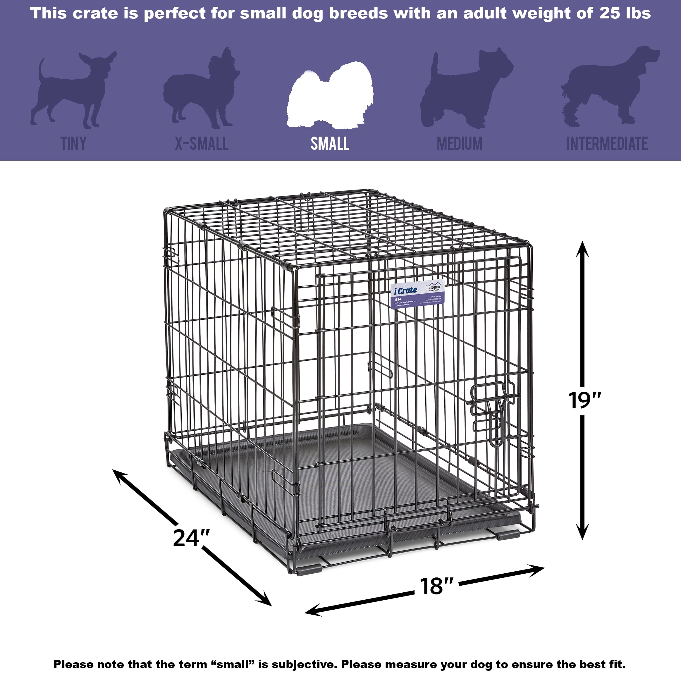 Dog Crate  Newly Enhanced MidWest iCrate XXS Folding Metal Dog