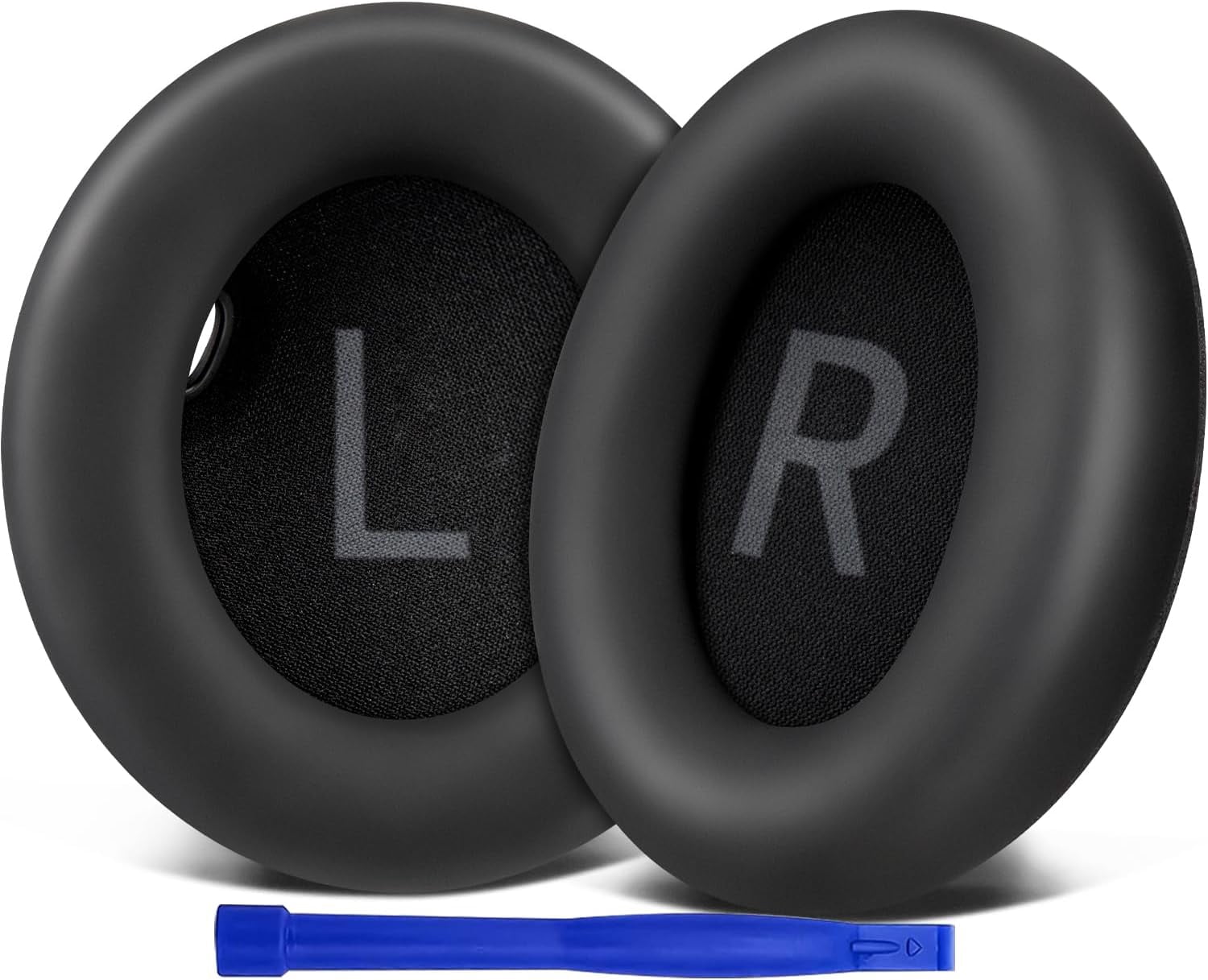 HRTGFD-Earpads Replacement for Anker Soundcore Space One (S1) Headphones, Not for Space One Pro, Ear Pads Cushions with Softer Protein Leather, Noise Isolation Foam - Black