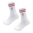 thumbnail image 4 of JUUNthy Mens Womens Cotton Crew Socks, Non-Slip Breathable Soft Stripe Graphic Casual Athletic Socks Red, 4 of 11