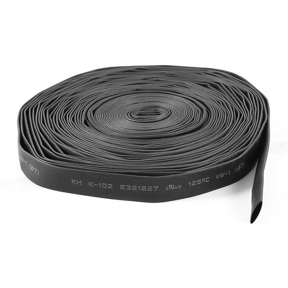 Unique Bargains 33Ft 7mm Diameter Heat Shrinkable Tube Shrink Tubing Black