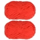thumbnail image 1 of 2Madejas Chenilla Hilo Terciopelo Manta Hilo 2x100g/7.1oz 6 Súper Voluminoso Poliéster Suave Tejido para Ganchillo Tejedura Bolsos Bufanda Sombrero, Brillante Rojo, 1 of 7