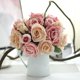 thumbnail image 1 of Gwong Decoración hogareña 1 ramo 9 cabezas artificial rosa boda boda novia ramo decoración casera flor Gwong 18357, 1 of 6