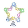 thumbnail image 3 of Adorno navideño de con luces pentagrama para parte superior del , ideal para sala de estar, con purpurina invernal, para, 3 of 9