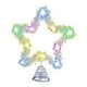 thumbnail image 3 of Adorno navideño de con luces pentagrama para parte superior del , ideal para sala de estar, con purpurina invernal, para, 3 of 9