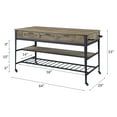 thumbnail image 5 of Acme Furniture Macaria Kitchen Island in Rustic Oak and Black Finish 64"L x 29"W x 33"H, 5 of 5