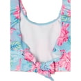 Wallflower Girls Floral Ruffle Bikini Top and Bottom, 2Piece Swimsuit