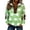 #0142Multicolor, variant on Saint Patrick's Day Color Block Half Zip Pullover Jacket for Women with Stand Collar Long Sleeve Casual Print Sweatshirt Outerwear