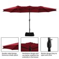 thumbnail image 6 of Boyel Living 15ft Double-Sided Patio Market Umbrella Large Outdoor Table Umbrella(Red), 6 of 7