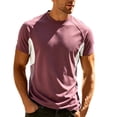 thumbnail image 3 of Vetsdori Short Sleeve T-Shirts for Men Fashion Sport Pullover Breathable Summer Crew Neck Color-Block Mens Tops Trendy, 3 of 7
