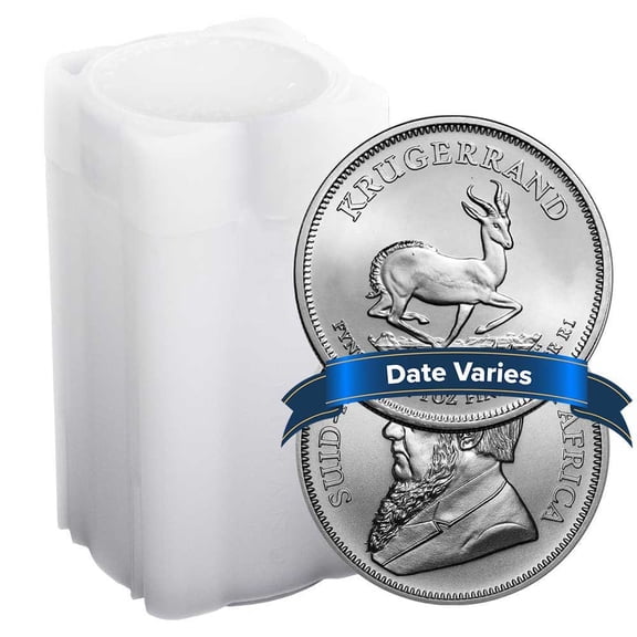 Roll of 25 - South Africa Silver Krugerrand 1 oz Random Year