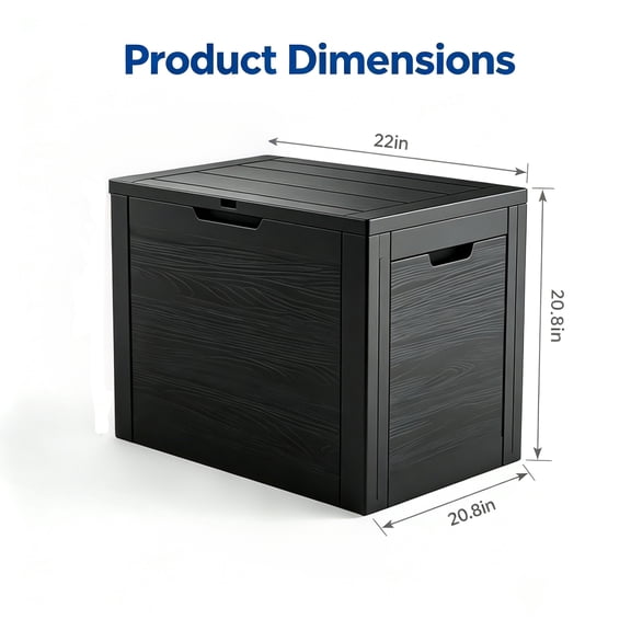35 Gallon Outdoor Storage Box Waterproof Deck Box with Handles And Wheels, Large Patio Furniture Storage Cabinet for Pool Additions, Tool Chests - Easy Assembly