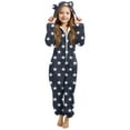 thumbnail image 1 of Baby Girl Pajamas, Warm Winter Romper with Hooded Sleeves, 1 of 5