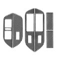 thumbnail image 1 of Etiqueta engomada del ajuste de la cubierta del marco del botón del interruptor del Panel de la ventana del coche de fibra de carbono, 1 of 1