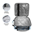 thumbnail image 3 of Square Lunch Bag 10.5*3.5*9.5 Inches Cooler Bag Lunch Bag Insulation Portable Durable Fashion Blue Floral, 3 of 6