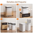 thumbnail image 3 of 2 PZS Bote De Basura Inteligente Sensor 14L De Baño PrettyCare GC01 Blanco, 3 of 12