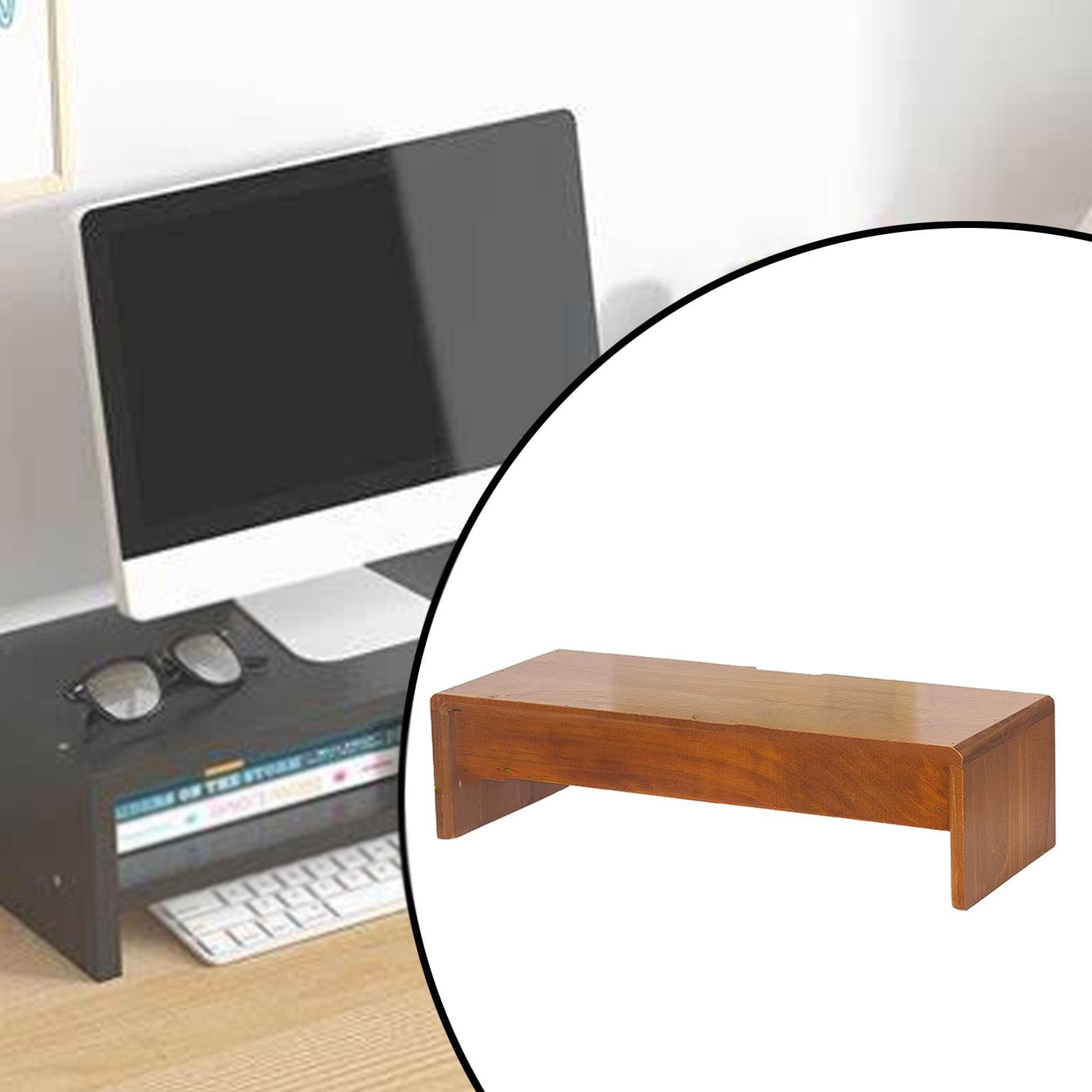 Wzmzjy Computer Monitor Stand Riser Wood Tabletop Stand Desk Organizer Notebook Support