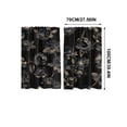 thumbnail image 3 of 1 Pair 2D Printed Kitchen Short Curtain Panels Washable Easy Install Window Drapes, Decorative Patterned Small Window Curtains For Kitchen Bedroom Bathroom, Light Filtering Short Window Treatments, 3 of 6