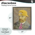 thumbnail image 3 of Van Gogh in Yellow hat Gray Framed Floater Canvas Wall Art, design by Masters Redux, 3 of 10