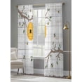 thumbnail image 4 of Bees Branches Sheer Curtains 84 Inch Length 2 Panels Set, Farmhouse Spring Botanical Wooden Voile Window Treatment Rod Pocket Curtains Sheers Drapes for Bedroom/Living Room/Kitchen 52"x84"x2, 4 of 7