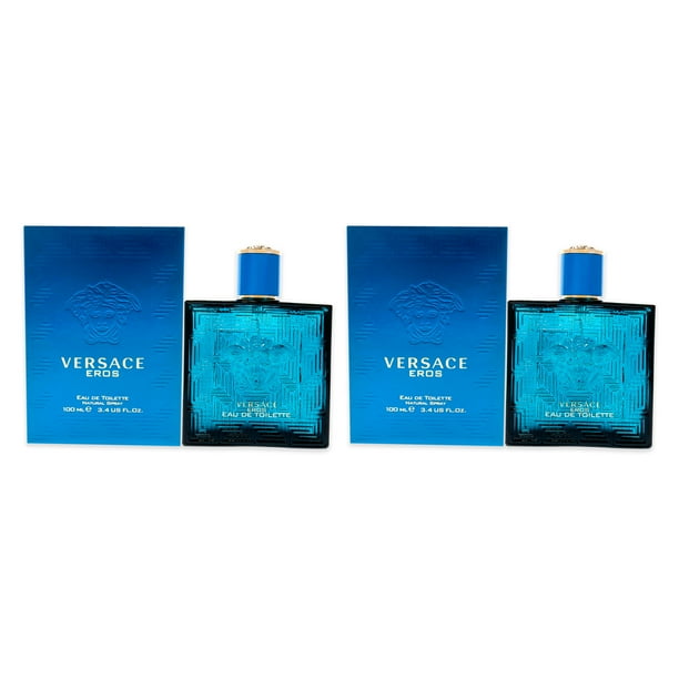 Versace Eros Versace Hombre 3.4 oz EDT Spray Pack de 2