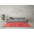 thumbnail image 3 of Ahgly Company Indoor Round Oriental Red Industrial Area Rugs, 3' Round, 3 of 4