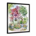 thumbnail image 2 of Designart 'Red Rustic House In The Country Side Landscape' Traditional Framed Art Print, 2 of 4